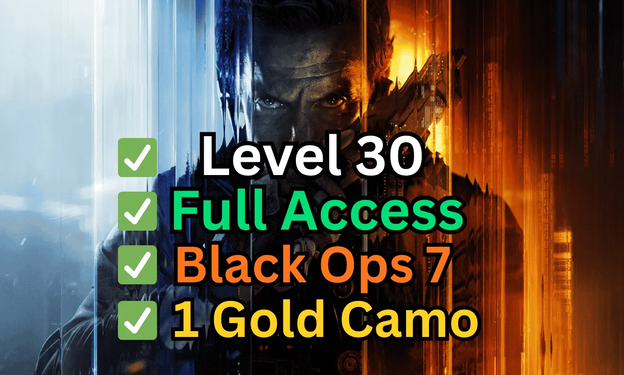 Black Ops 7✨ Level 30 With 1 Gold Camo [Handmade]⚡【PC/PS/Xbox】✅ 10 Operators [✅INSTANT✅]